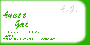 anett gal business card